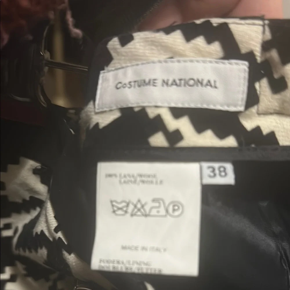CNC Costume National Black and White Pencil Skirt
